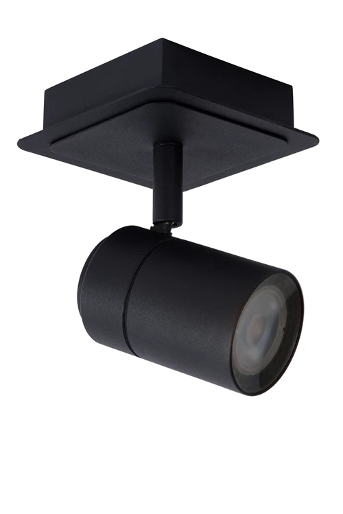 Lucide LENNERT - Ceiling spotlight Bathroom - LED Dim. - GU10 - 1x5W 3000K - IP44 - Black - turned off